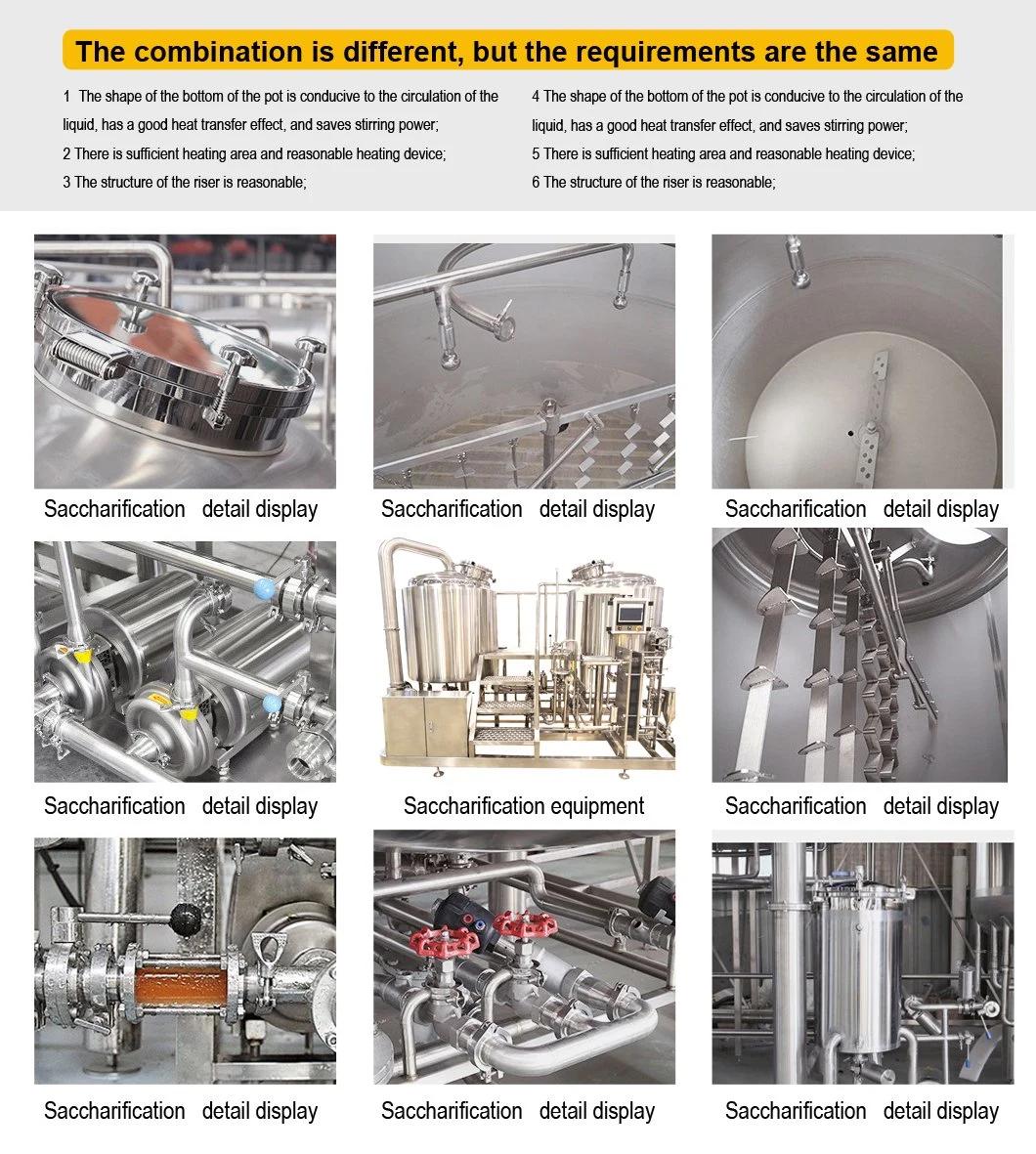 1500L 2000L 4hl 5hl 25bbl 30bbl 2/3/4 Vessels Turnkey Project Microbrewery Commercial Brewery Beer Brewing Brewhouse/Fermenting Equipment
