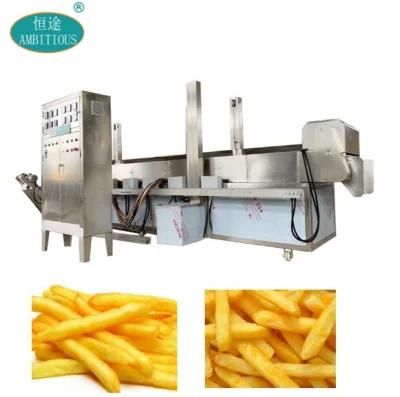 Food Processing Machine Potato French Fries Continuous Frying Machine