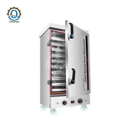 Industrial Commercial Electric Rice Steamer Cabinet 12 24 Trays Gas Type Rice Steamer ...