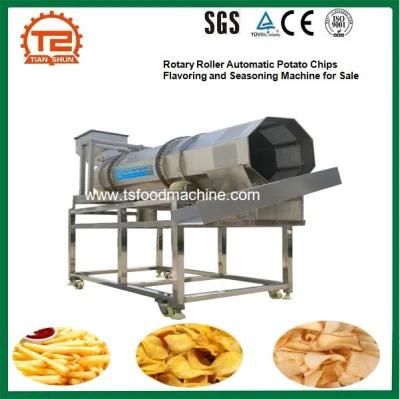 Rotary Roller Automatic Potato Chips Flavoring and Seasoning Machine for Sale
