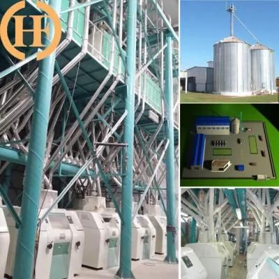 PLC Control Complete Corn Flour Mill 150t/24h Maize Milling Machines