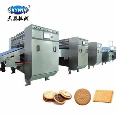 PLC Control Biscuit Making Machine Cookie Production Line Marie Biscuit Forming Machine