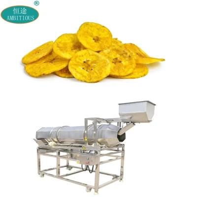 Powder Seasoning Despener Machines Roller Drum Flavoring Machine for Plantain Chips