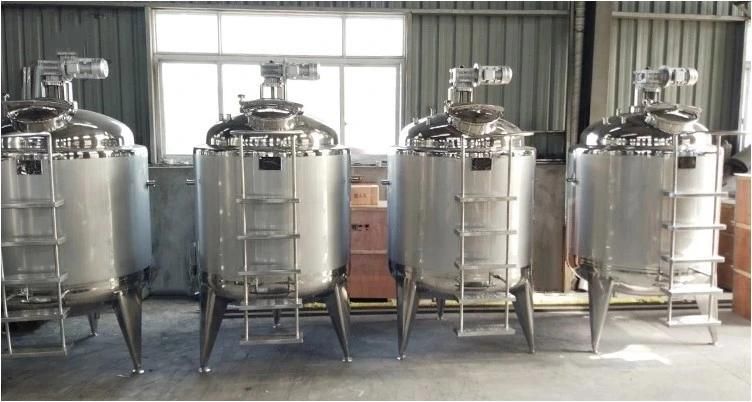 Insdustrial Stainless Steel Electric Heating Reaction Double Jacketed Juice Mixing Homogenizer Tank