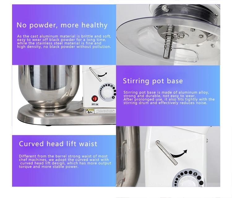 Commercial Bakery Equipment 5L 7L 10 Liter Cake Planetary Mixer Bakery Machines Commercial Kitchen Cream Stand Food Mixers