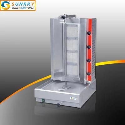 Gas Shawarma Machine with Grill with 4 Burners Gas Shawarma Machine