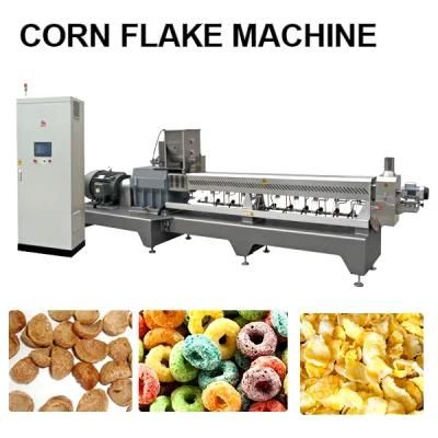 Flat Rice Crispy Cereal Extruder Machine/Corn Flakes Snack Plant/Puffy Rice Ball Extrusion ...