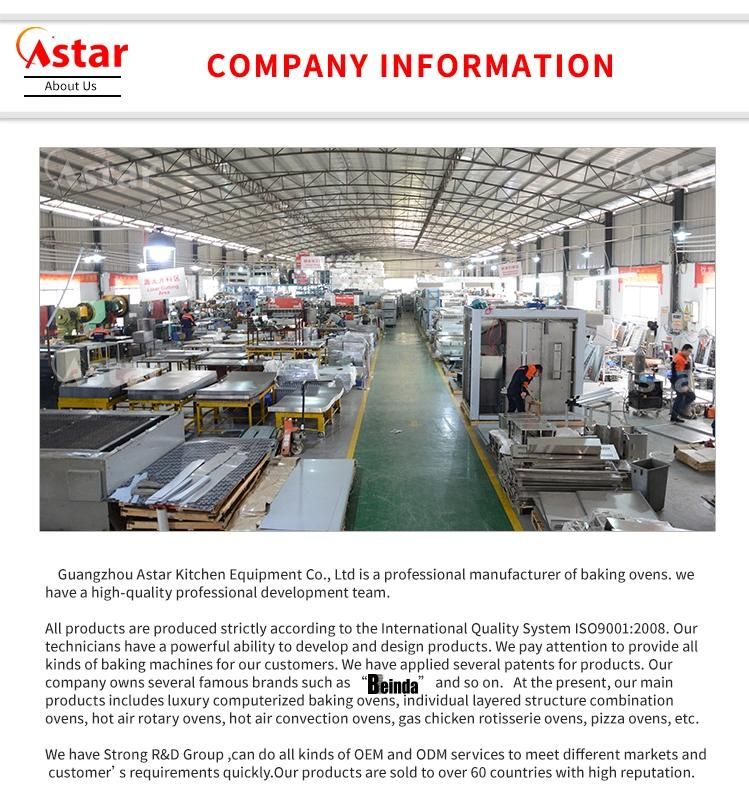 Bakery Equipment Manufacturer Hot Air Convection Electric Gas Baking Oven