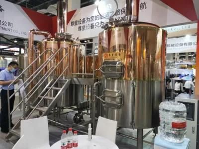 2 Vessel 1000L Red Copper Beer Brewery Equipment for Beer Brewing