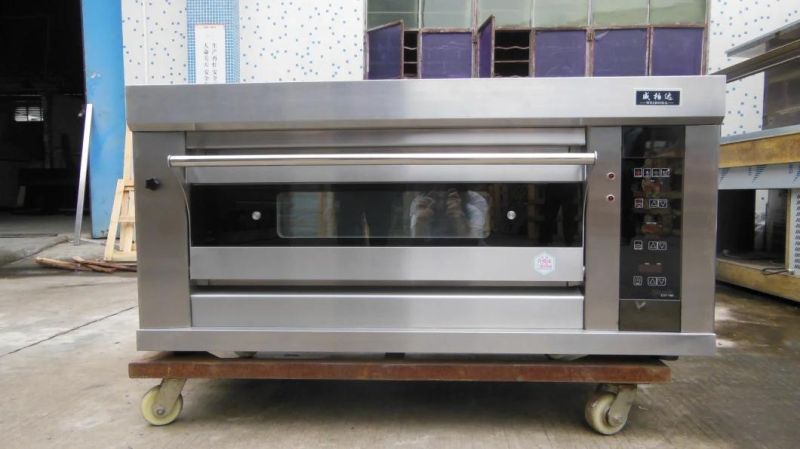 Manufacturer Commercial One Layer Two Tray Stainless Steel Gas Steam Oven