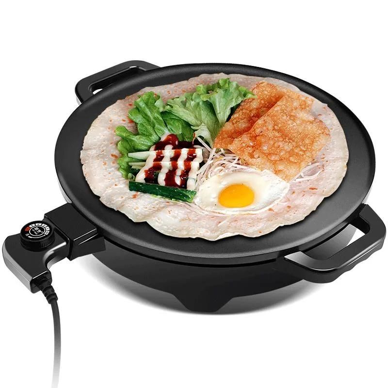Smokeless Non-Stick Grill with Temperature Knob Electirc Griddle Kitchen Appliance