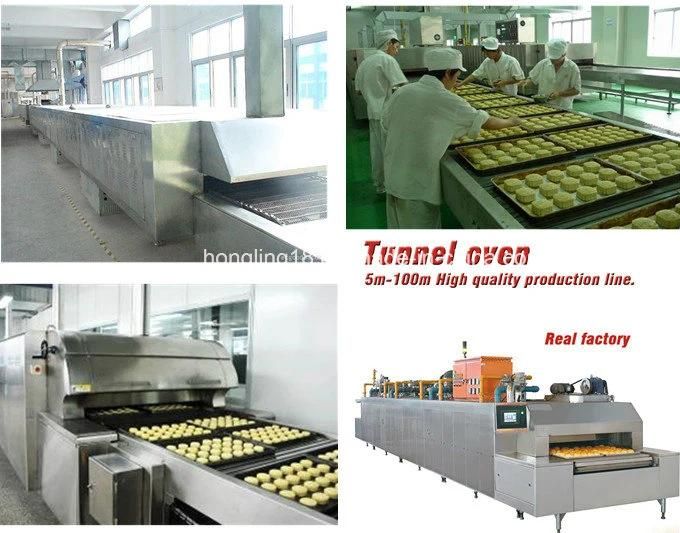 Customized Biscuit Bread Moon Cake Production Line Industrial Diesel Tunnel Oven