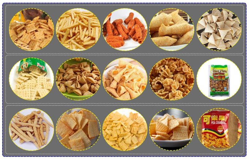 Automatic Corn Bugles Snack Chips Processing Line Fried Chips Snack Production Line