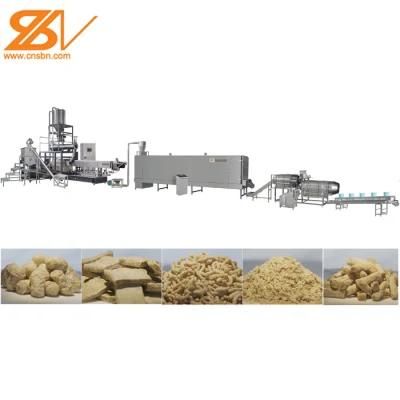 1tph Automatic Soya Nuggets Pieces Chunks Tvp Tsp Granulars Making Extruder Machine