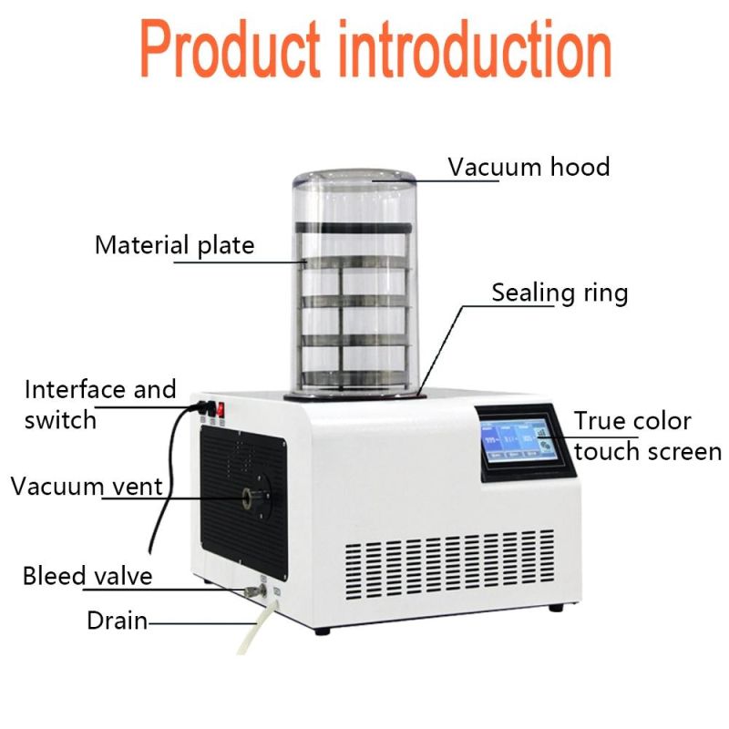 Desktop Pharmaceutical Food Chemical Vacuum Dryer Machine Freeze Dryer