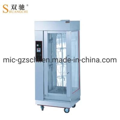 Free Standing Gas Chicken Rotsserie Shawarma Burner Machine