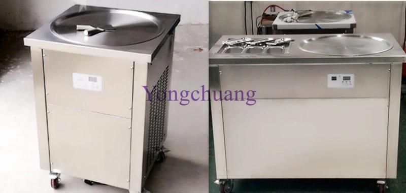 Fried Ice Cream Roll Machine with PLC Temperature Controller
