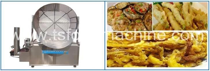 Gas Heated Vigna Eggplant Mushroom and Green Bean Fryer and Frying Machine