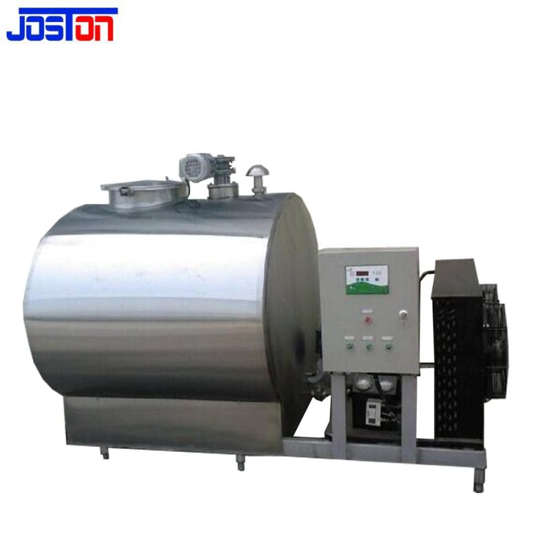 Stainless Steel 304 Jacketed Storage Tank Cow Camel Goat Dairy Milk Cooling Tank with Compressor and Agitator Mixer System Machine
