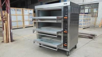High Quality Electric Baking Oven 3 Decks 6 Trays Bread Pizza Bakery Machine
