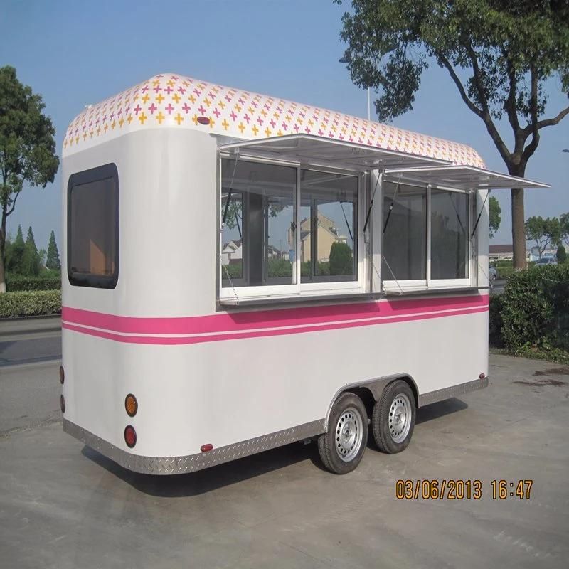 Snack Equipment Mobile Cart Food for Sale /Mobile Food Cart with Frozen Yogurt Machine/Stainless Steel Ice Cream Cart Shanghai Factory Ce ISO SGS