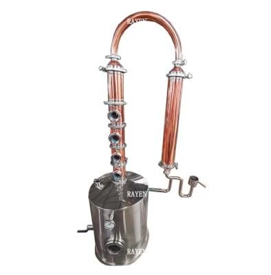 Copper Moonshine Pot Still Distillation Alcohol Distillation Equipment to Make 95% Alcohol ...