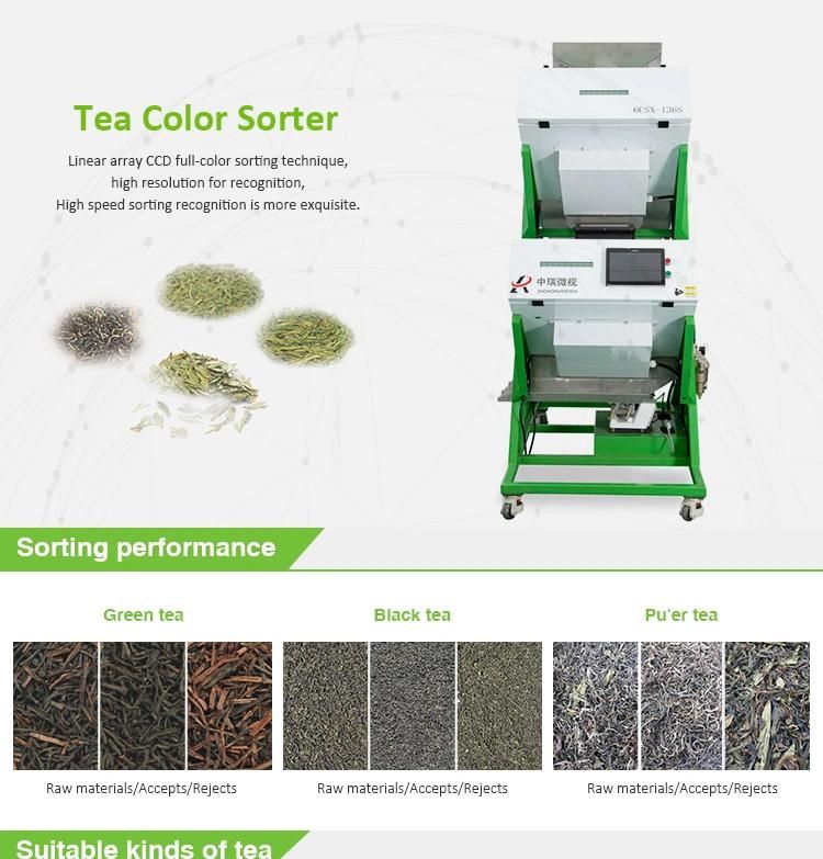 Tea Leaf Color Sorter Machine Tea Processing Machinery