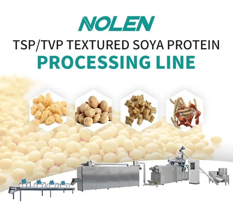 Soya Chunks Vegetable Protein Nuggets Meat Isolate Food Extrusion Making Production Line