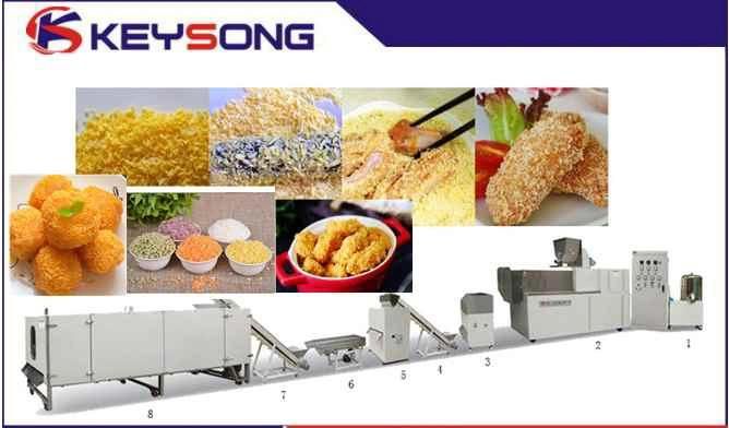 High Efficient Automatic Bread Crumbs Panko Processing Line