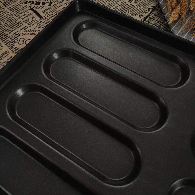 Hot Dog Bun Baking Tray with Non Stick Coating Bakeware Factory