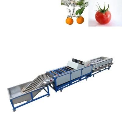 Factory Supplier Fruit Washing Waxing Drying Grading Machine