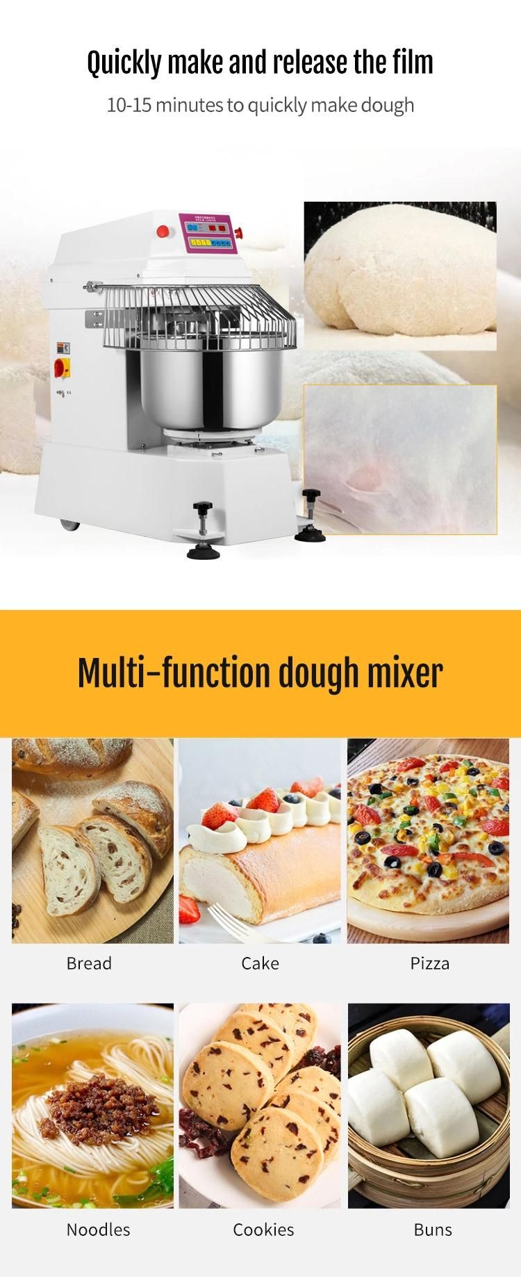 Pastry Making 50kg Dough Spiral Mixer for Bakery