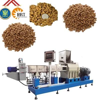 African Industrial Twin-Screw Puffed Dog Food Cat Feed Kibble Bulking Extrusion Production ...