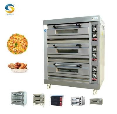 Sunrry Commercial Bakery Oven Gas Electric Baking Oven 1 Deck 2 Deck 3 Deck 2 3 4 6trays ...