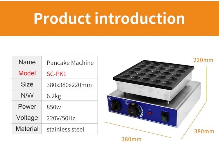 Stainless Steel 25 Holes Pancake Machine