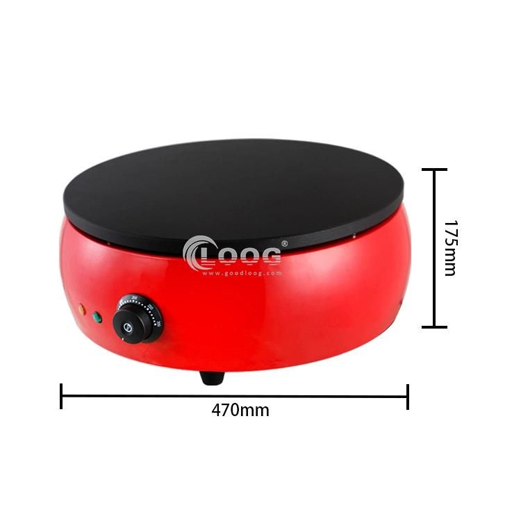 Ce Approved Kitchen Equipment Nonstick Pan 220V Electric Snack Maker Pancake Griddle Commercial Cake Crepe Machine for Food Stands