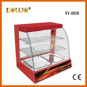Commercial Ce Proved Catering Equipment Electric Glass Food Warmer Display Showcase