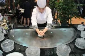 Half Round Shape Teppanyaki Table Size Can Be Customized