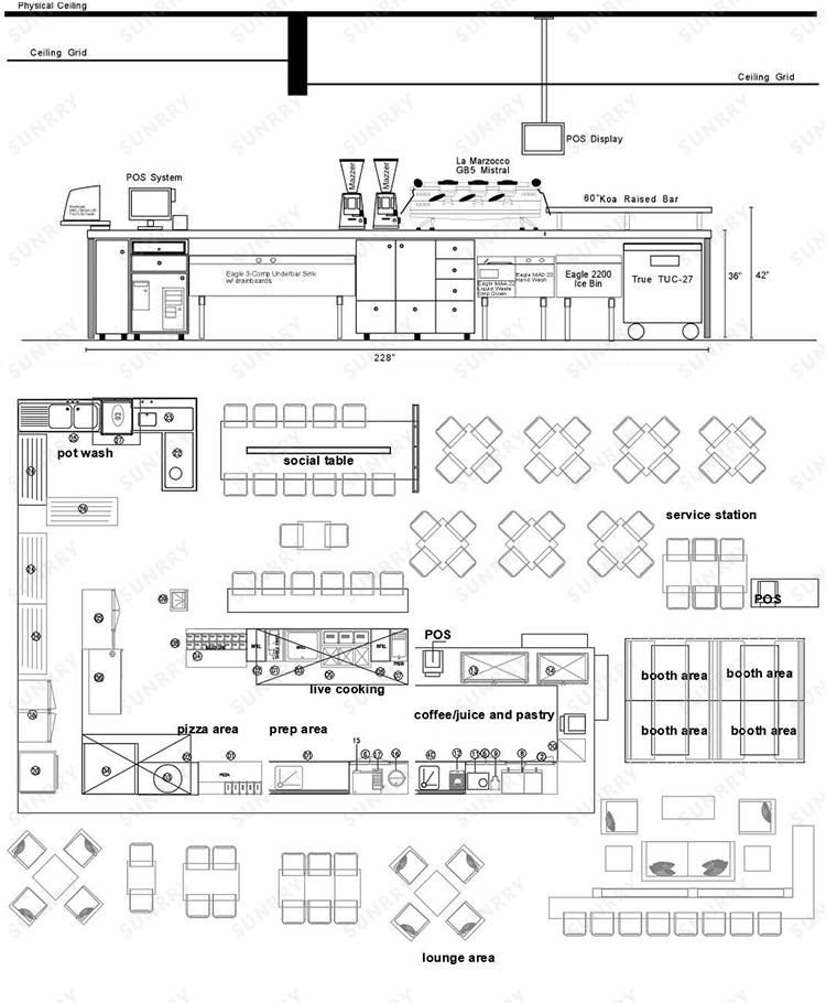 Commercial Coffee Shop Equipment Coffee Maker Machine Coffee Brewing Equipment Layout Design