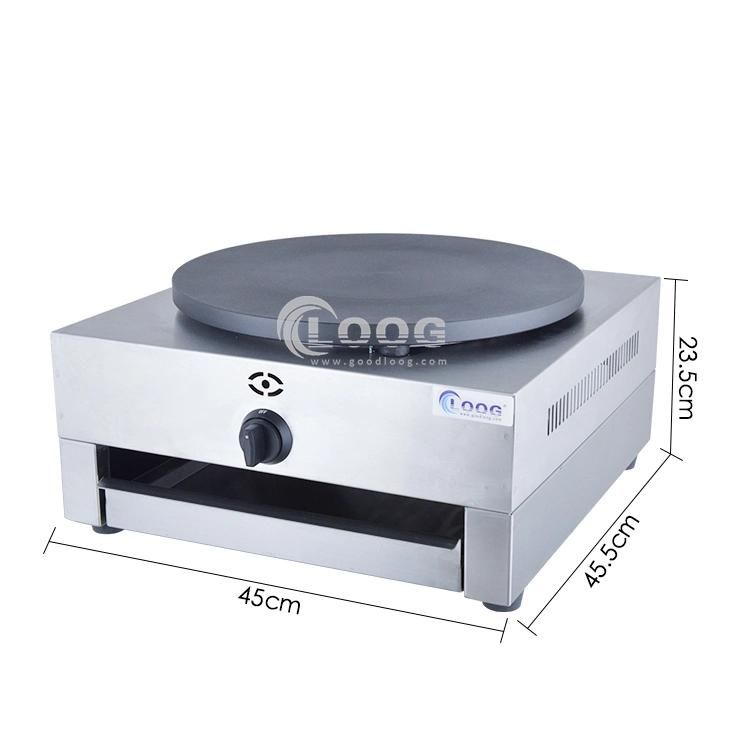 Commercial Single Head Popular Snack Kitchen Equipment Best Waffle Machine Natural Gas Crepe Maker 2800PA
