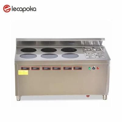 Stainless Steel Commercial Hotel 3.5kw 6 Burner Kitchen Equipment