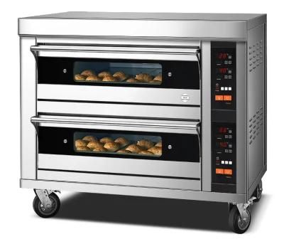 Manufacturer Industrial Two Layer Four Tray Stainless Steel Electric Steam Oven