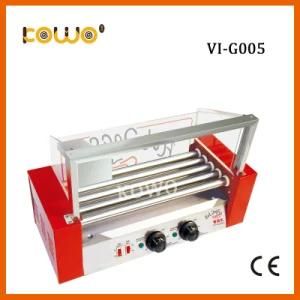 Professional Snack Equipment 5 Roller Electric Hot Dog Sausage Roller Grill with Glass ...