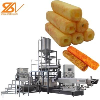 Industrial Quality Rings Balls Corn Puffing Food Production Manufacturing Line Direct Puff ...
