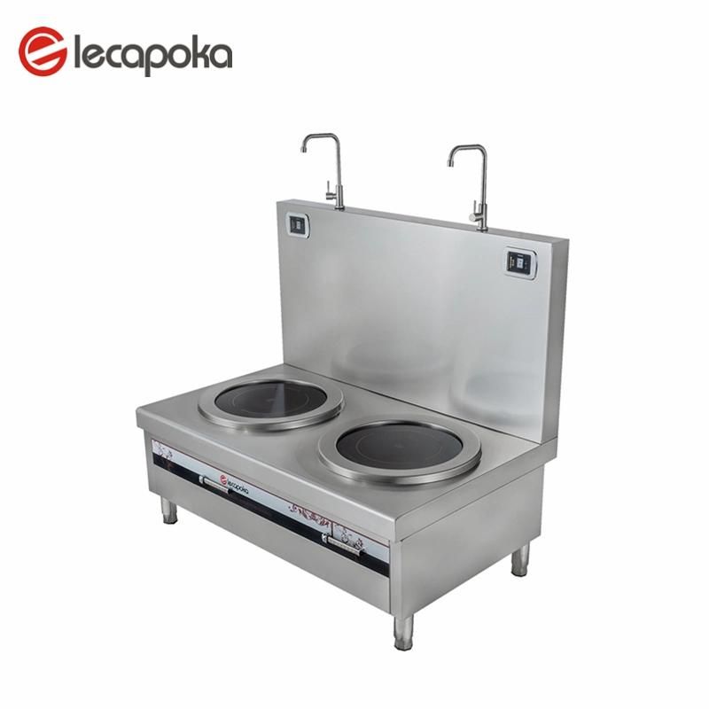 380V 12kw Heavy Duty Induction Soup Cooker Automatically Adjusts Power Double Burner Soup Cooker