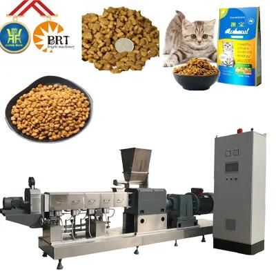 Automatic Twin Screw Extruded Wet Dry Pet Food Production Line Cat Feed Fog Food Making ...