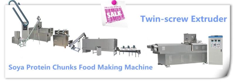Soy Protein Chunks Meat Manufacturing Twin Screw Extruder Machine Soy Isolate Protein Production Line