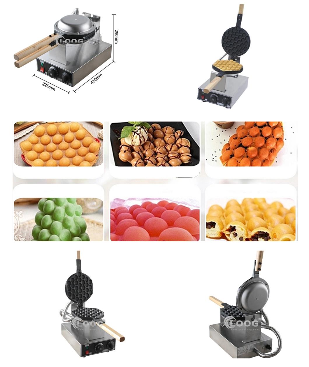 Commercial Electric Egg Bubble Waffle Maker Machine Hong Kong Eggettes Bubble Puff Cake Machine for Food Truck