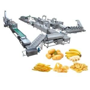 Automatic Potato Chips Production Line Cassva Chips Making Machine Plantian Processing ...