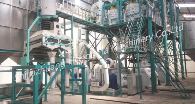 PLC Control Complete 150t/24h Maize Milling Machines